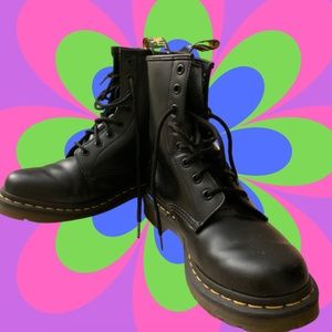 Size 8 Black Vegan leather Dr. Martens